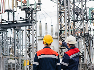 Substation workers